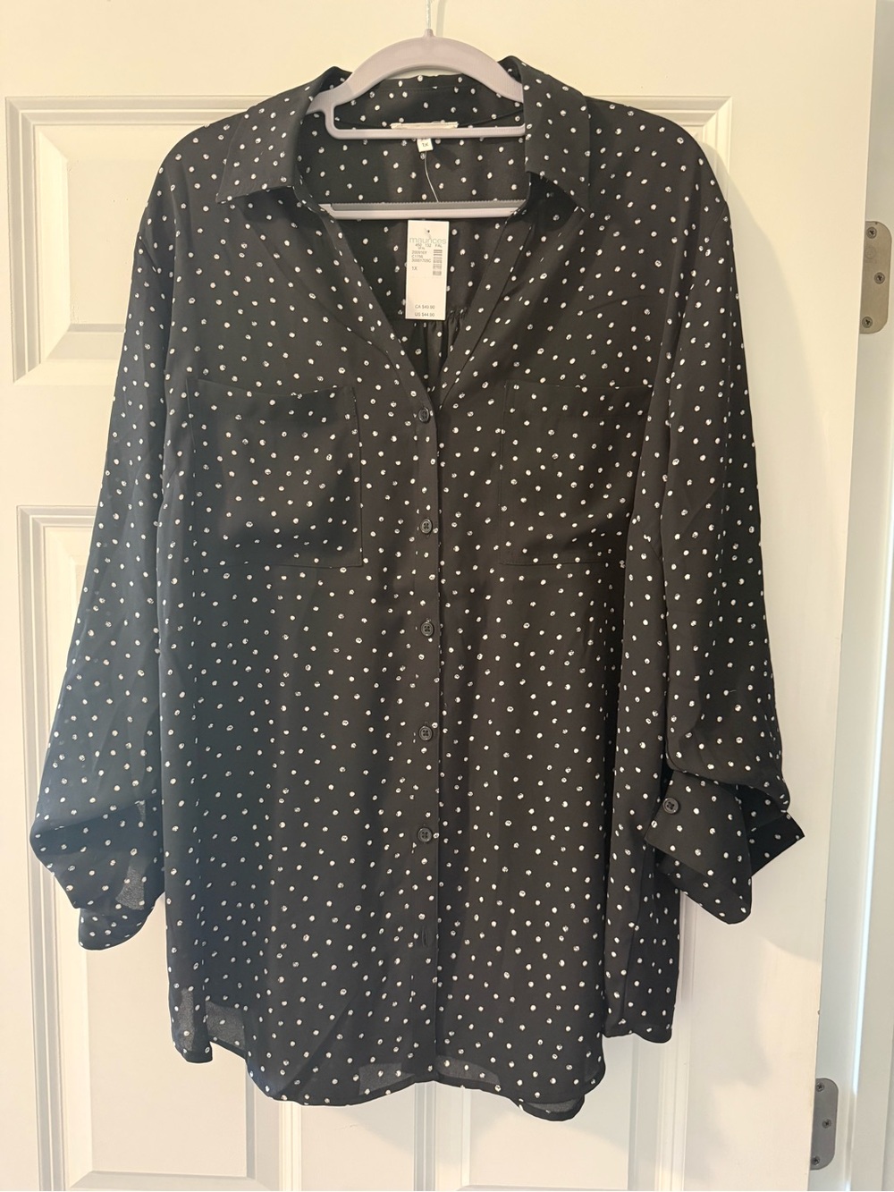 Maurice’s Women’s Polka Dot Button-Front Blouse